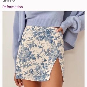 Reformation Margot Floral Mini Skirt